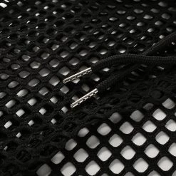 RAVELAND FISHNET CROP SHRUG HOODIE WOMEN