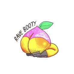 RAVELAND PEACH RAVE BOOTY STICKER