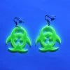 RAVELAND ALIENS COLLECTION GREEN BIOHAZARD EARRING