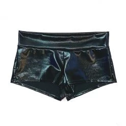 RAVELAND WOMEN RL METALLIC BOOTY SHORTS- BLACK