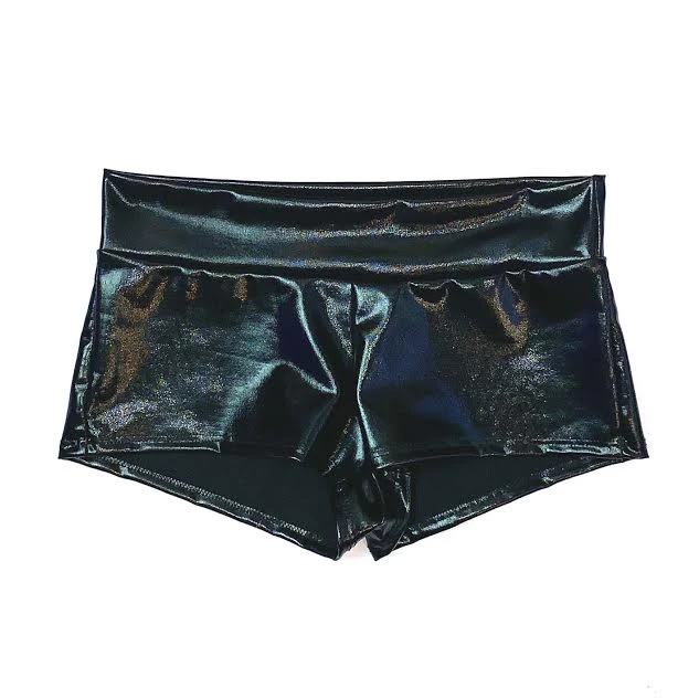 RAVELAND WOMEN RL METALLIC BOOTY SHORTS- BLACK 3 RAVELAND WOMEN RL METALLIC BOOTY SHORTS- BLACK
