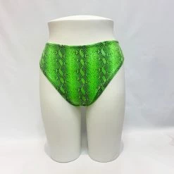 RAVELAND WOMEN GO GREEN SNAKE HIGH WAISTED BRAZILIAN BOTTOMS