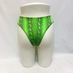 RAVELAND WOMEN GO GREEN SNAKE HIGH WAISTED BRAZILIAN BOTTOMS