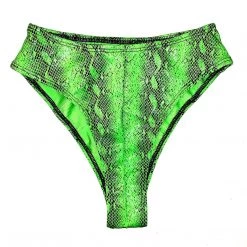 RAVELAND WOMEN GO GREEN SNAKE HIGH WAISTED BRAZILIAN BOTTOMS