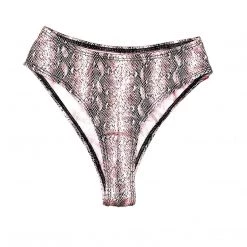 RAVELAND THE PINK SNAKE HIGH WAISTED BRAZILIAN BOTTOMS WOMEN