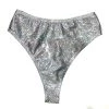 RAVELAND RETRO GLITTER HIGH WAISTED BRAZILIAN BOTTOMS WOMEN