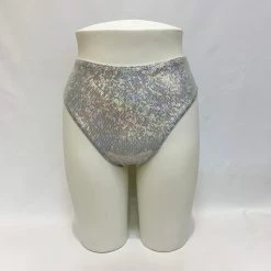 RAVELAND RETRO GLITTER HIGH WAISTED BRAZILIAN BOTTOMS WOMEN