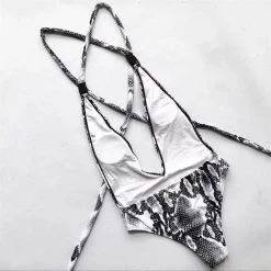 RAVELAND BLACK & WHITE SNAKE SKIN SWIMSUIT
