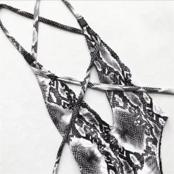 RAVELAND BLACK & WHITE SNAKE SKIN SWIMSUIT