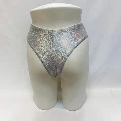 RAVELAND RETRO GLITTER HIGH WAISTED BRAZILIAN BOTTOMS WOMEN