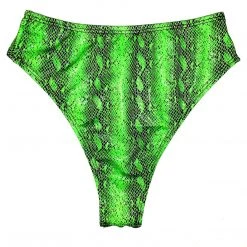 RAVELAND WOMEN GO GREEN SNAKE HIGH WAISTED BRAZILIAN BOTTOMS