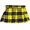 DAISY CORSET WOMEN PLAID MINI SKIRT/ YELLOW