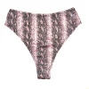 RAVELAND THE PINK SNAKE HIGH WAISTED BRAZILIAN BOTTOMS WOMEN