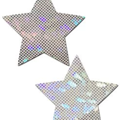 PASTEASE ACCESSORIES Star: Shattered Glass Disco Ball Star Nipple Pasties