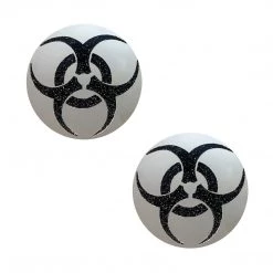 NevaNude BIOHAZARD TOXIC Reflective Black Glitter Pasties HEADBANGER COLLECTION