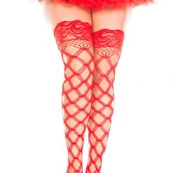 MUSIC LEGS Lace Top Multi Strands Diamond Net Spandex Thigh Hi NEW ARRIVALS