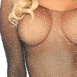 LEG AVENUE Rhinestone Fishnet Bodysuit 34 LEG AVENUE Rhinestone Fishnet Bodysuit