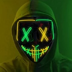 RAVELAND WOMEN COLOR SPLIT DOUBLE X LED MASK