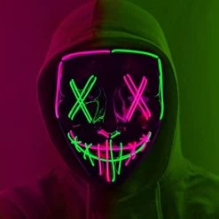 RAVELAND WOMEN COLOR SPLIT DOUBLE X LED MASK