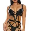 FORPLAY LINGERIE Sweet Spot Cheetah Print Bustier Set