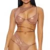FORPLAY Sheer All Your Secrets Metallic Mesh Lingerie Set