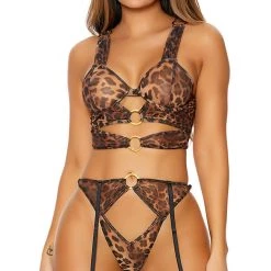 FORPLAY Right On The Spot Leopard Print Lingerie Set
