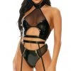 FORPLAY Desirable Duo Vinyl Contrast Lingerie Set