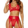 FORPLAY Heart To Catch Lingerie Set Red