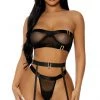 FORPLAY Good As Gold Lingerie Set Black