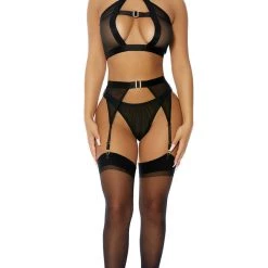 FORPLAY Golden Hour Lingerie Set Black