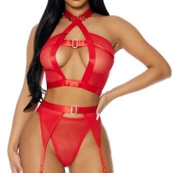 FORPLAY Golden Hour Lingerie Set Red