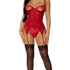 FORPLAY Peek Show Teddy Set Red