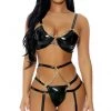 FORPLAY Let's Link Lingerie Set BLACK 1 FORPLAY Let's Link Lingerie Set BLACK