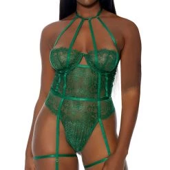 FORPLAY LINGERIE Watch Her Bloom Teddy Green
