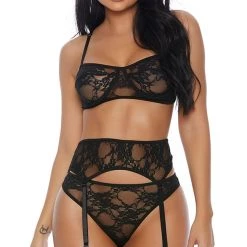FORPLAY Lace Me Down Lingerie Set