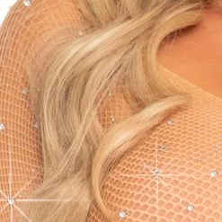 LEG AVENUE Rhinestone Fishnet Bodysuit 40 LEG AVENUE Rhinestone Fishnet Bodysuit