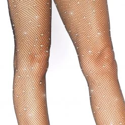 LEG AVENUE WOMEN Crystalized Fishnet Tights