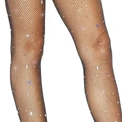 LEG AVENUE Rainbow Crystal Fishnet Tights