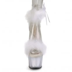 PLEASER SHOES SOFT ADORE WHITE HEELS