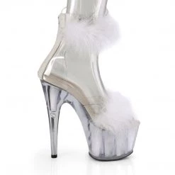 PLEASER SHOES SOFT ADORE WHITE HEELS