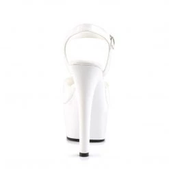 PLEASER SHOES ASPIRED STRAPPED HEELS/ WHITE
