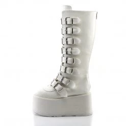PLEASER WHITE SKULL CRUSHER BOOTS 11 PLEASER WHITE SKULL CRUSHER BOOTS