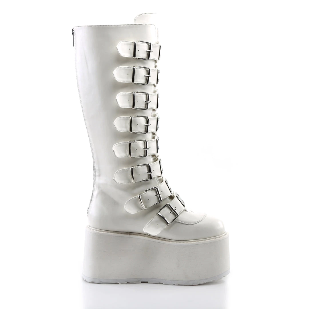 PLEASER WHITE SKULL CRUSHER BOOTS 5 PLEASER WHITE SKULL CRUSHER BOOTS