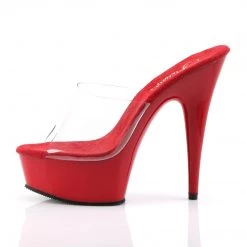 DISCONTINUED DELIGHTED HEELS/ CLEAR RED SHOES