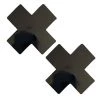 NevaNude Dom Squad Black Wet Vinyl X Factor Nipple Cover Pasties HEADBANGER COLLECTION