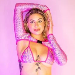 RAVELAND DASH OF SPARKLE SHRUG TOP WITH BUCKLE