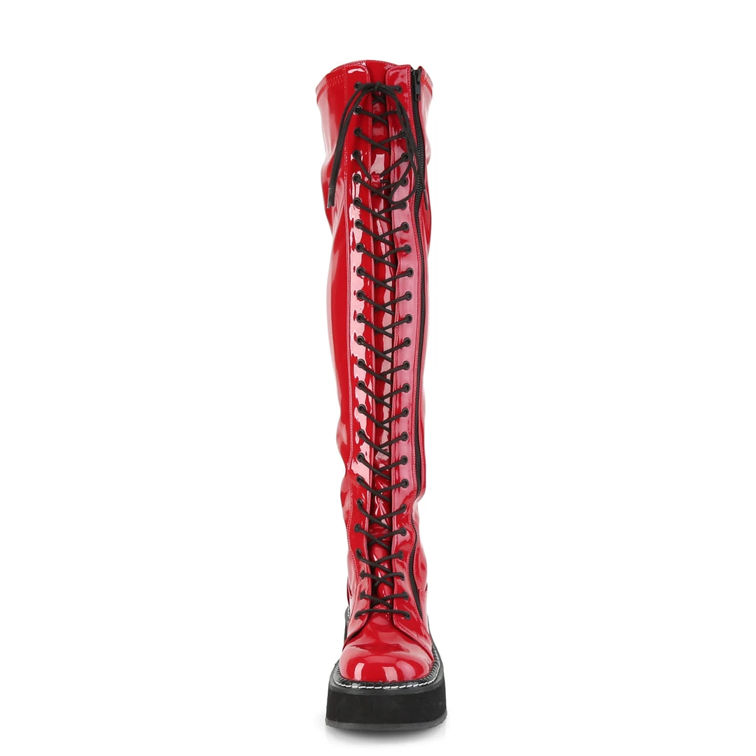 PLEASER HEY EMILY/ THIGH HIGH BOOTS-RED SHOES 7 PLEASER HEY EMILY/ THIGH HIGH BOOTS-RED SHOES