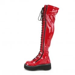 PLEASER HEY EMILY/ THIGH HIGH BOOTS-RED SHOES 10 PLEASER HEY EMILY/ THIGH HIGH BOOTS-RED SHOES