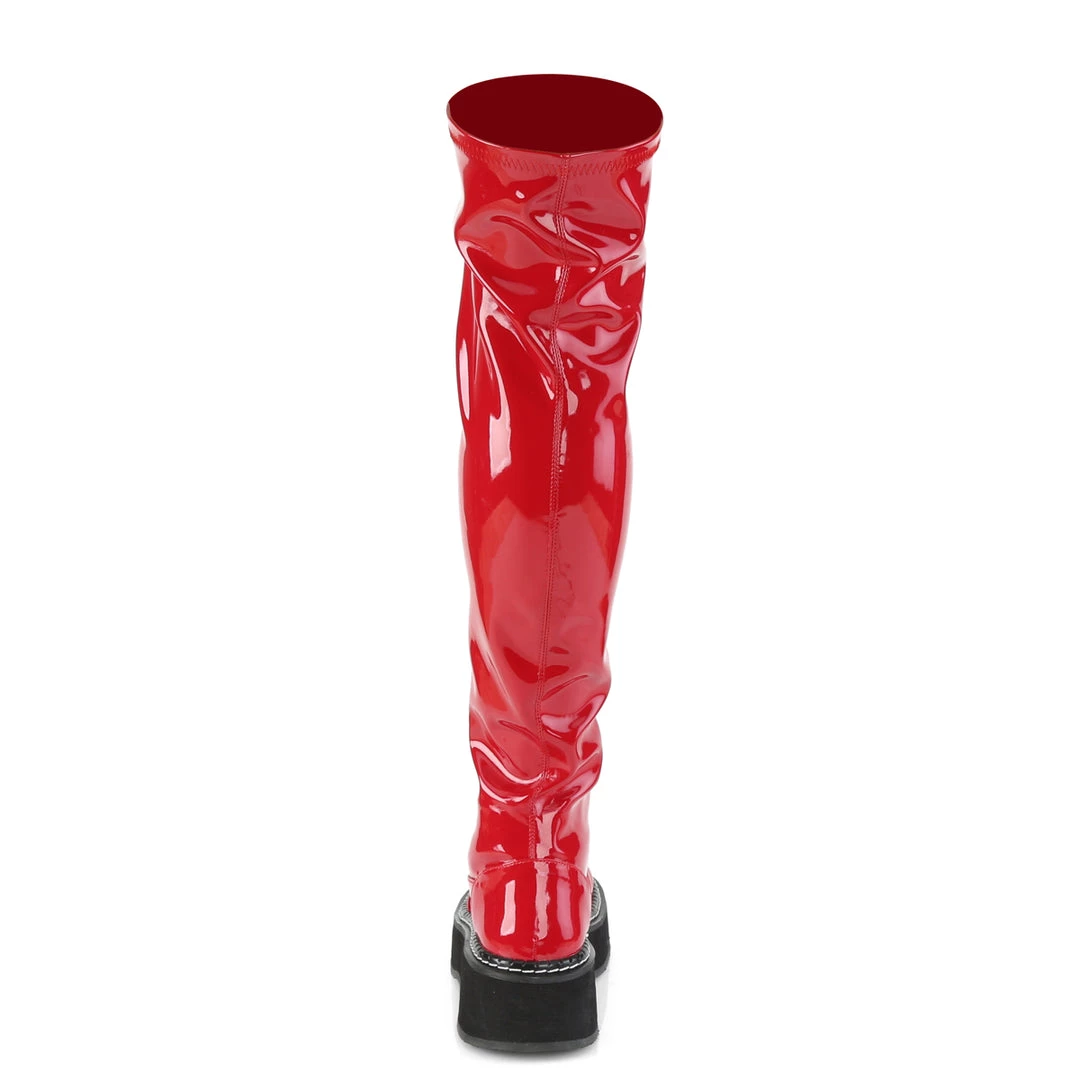 PLEASER HEY EMILY/ THIGH HIGH BOOTS-RED SHOES 5 PLEASER HEY EMILY/ THIGH HIGH BOOTS-RED SHOES