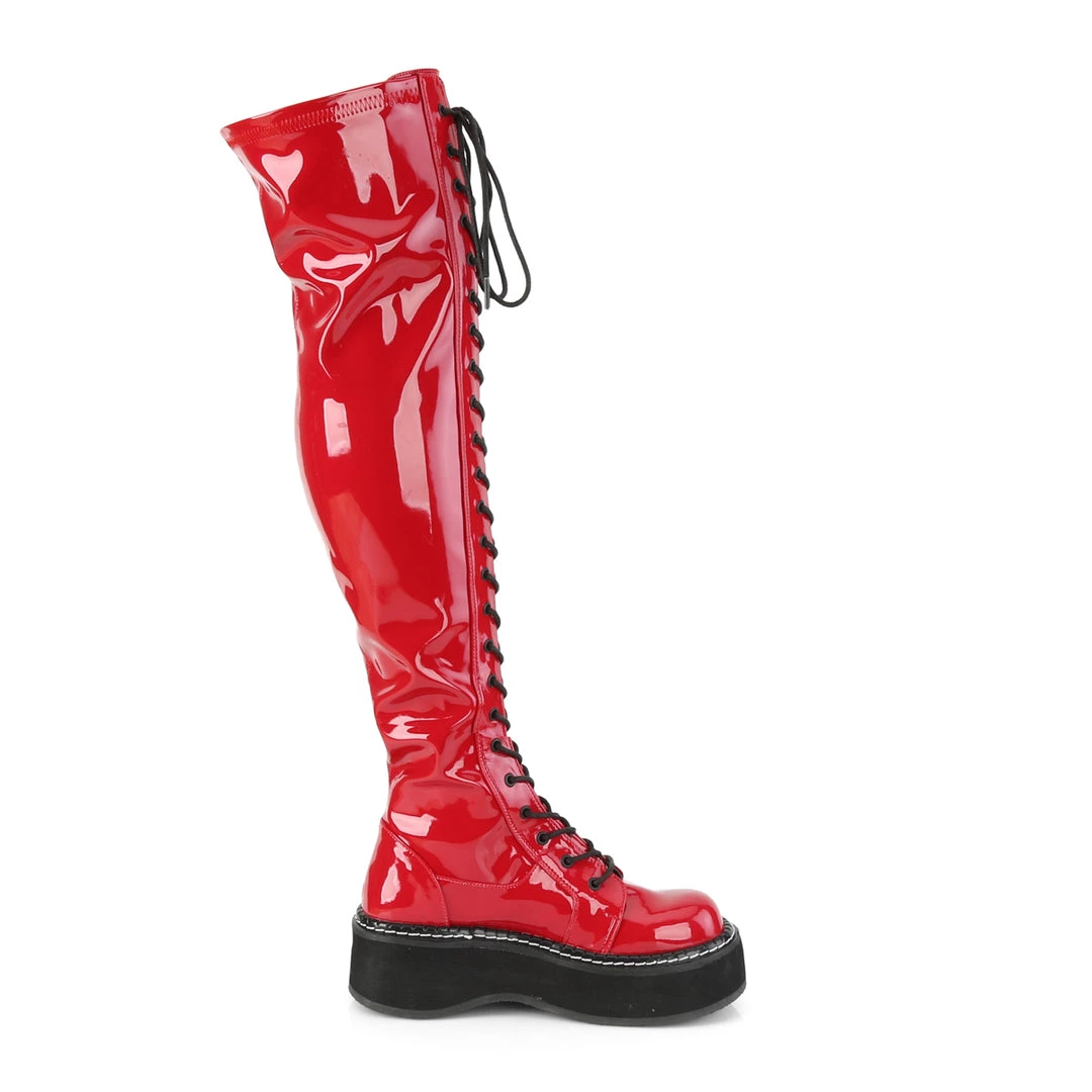 PLEASER HEY EMILY/ THIGH HIGH BOOTS-RED SHOES 4 PLEASER HEY EMILY/ THIGH HIGH BOOTS-RED SHOES